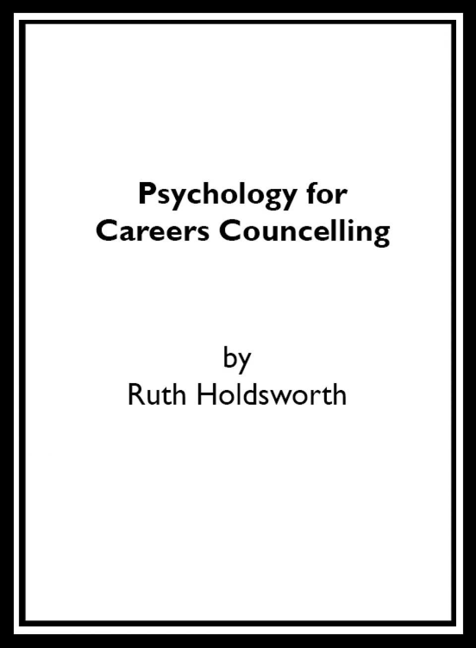 Psychology For Careers Councelling